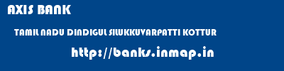 AXIS BANK  TAMIL NADU DINDIGUL SILUKKUVARPATTI KOTTUR  banks information 